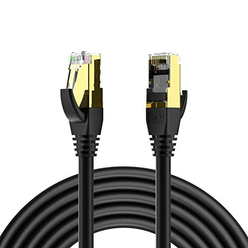 2 Pack Shielded Short Internet Network LAN Cable White Ethernet Cord 40Gbps 2000MHz SSTP BARDESTU CAT 8 Ethernet Cable 2 ft 